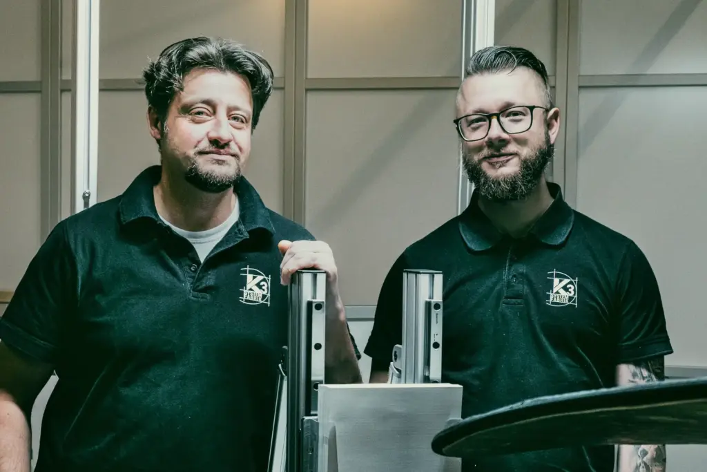 Geschäftsführer der K3 Systemfabrik GmbH. links: Uwe Kretschmann, rechts: Carl Otto